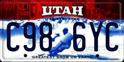 UT license plate C986YC