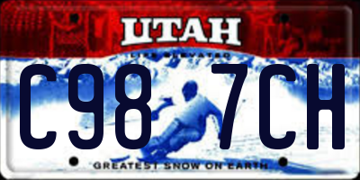 UT license plate C987CH