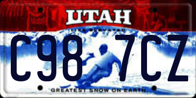 UT license plate C987CZ
