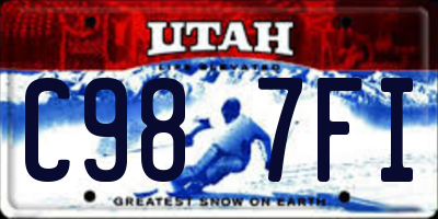 UT license plate C987FI