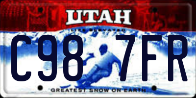 UT license plate C987FR