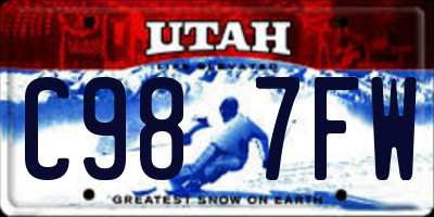 UT license plate C987FW