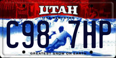 UT license plate C987HP