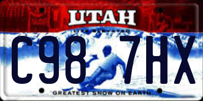 UT license plate C987HX