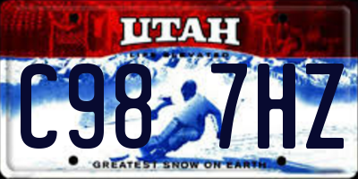 UT license plate C987HZ