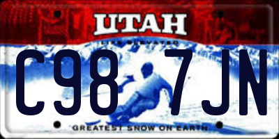 UT license plate C987JN