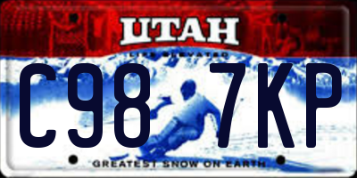 UT license plate C987KP