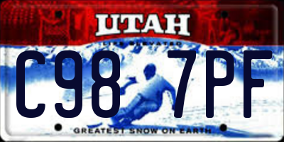 UT license plate C987PF