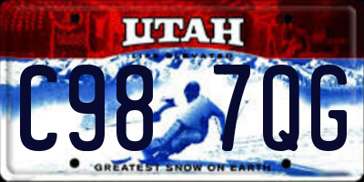 UT license plate C987QG