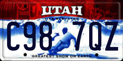 UT license plate C987QZ