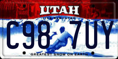 UT license plate C987UY