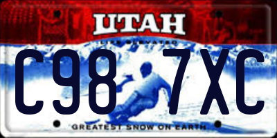 UT license plate C987XC