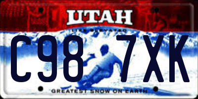 UT license plate C987XK