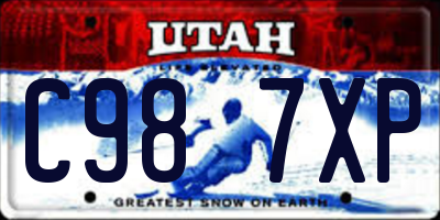 UT license plate C987XP