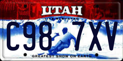 UT license plate C987XV