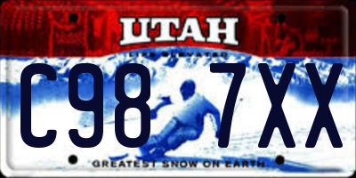 UT license plate C987XX
