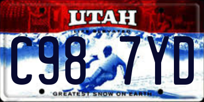 UT license plate C987YD