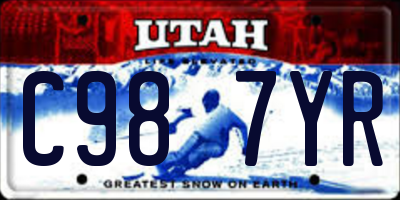 UT license plate C987YR