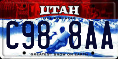 UT license plate C988AA