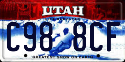 UT license plate C988CF