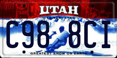 UT license plate C988CI