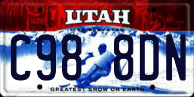 UT license plate C988DN
