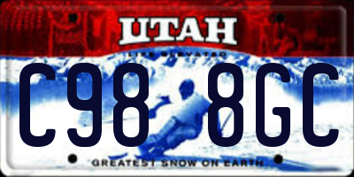 UT license plate C988GC