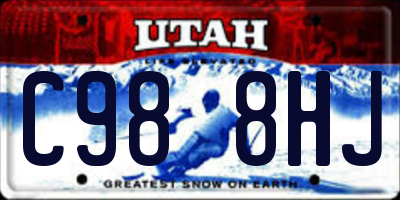 UT license plate C988HJ