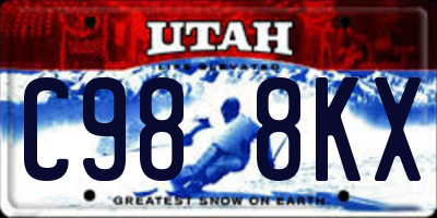 UT license plate C988KX