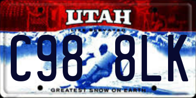 UT license plate C988LK