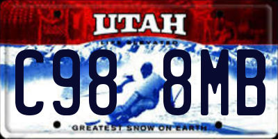 UT license plate C988MB