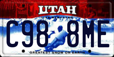 UT license plate C988ME