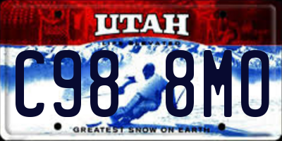 UT license plate C988MO