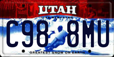 UT license plate C988MU