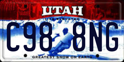 UT license plate C988NG