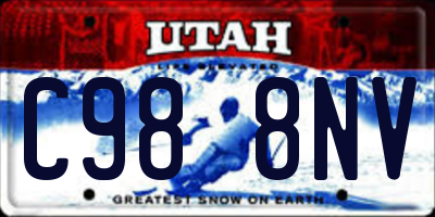 UT license plate C988NV