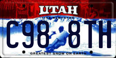 UT license plate C988TH
