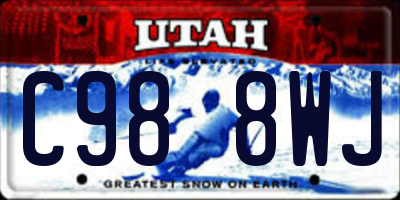 UT license plate C988WJ