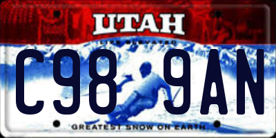 UT license plate C989AN