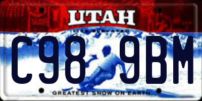 UT license plate C989BM