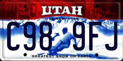 UT license plate C989FJ