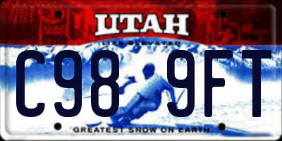 UT license plate C989FT