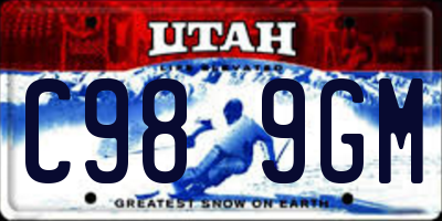 UT license plate C989GM