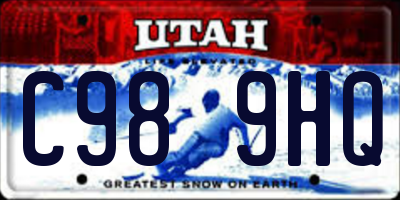 UT license plate C989HQ