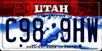 UT license plate C989HW
