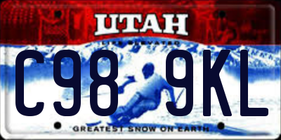 UT license plate C989KL