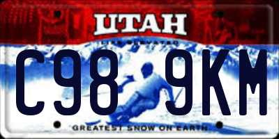 UT license plate C989KM