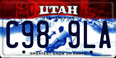 UT license plate C989LA