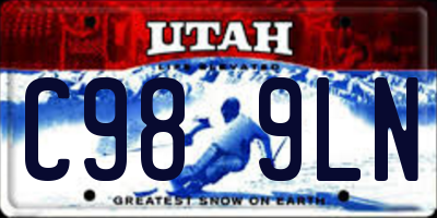 UT license plate C989LN