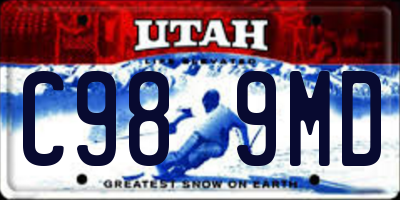 UT license plate C989MD